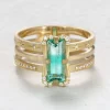 Angelio 1.07 Emerald Ring