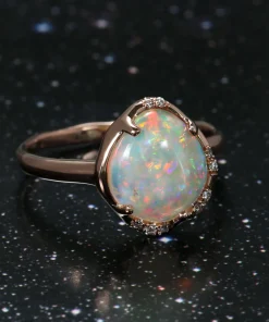 Aphenos Galactic Gem Flash Multicolor Opal Ring