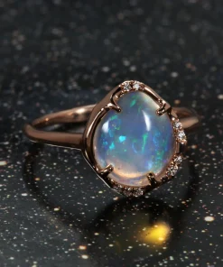 Aphenos Scintillating Sun Flash Crystal Opal Ring