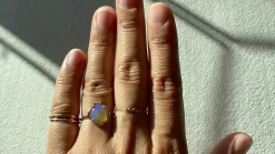 Aphenos Whispering Flash Crystal Opal Ring