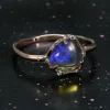 Cosmic Light Dark Crystal Flash Opal Ring