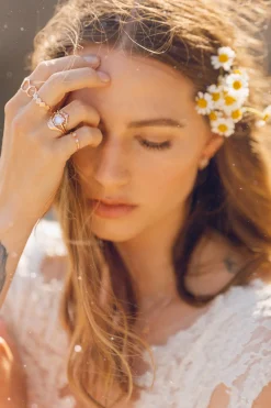 Cosmic Moonstone Light Ring