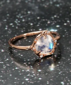 Cosmic Moonstone Light Ring
