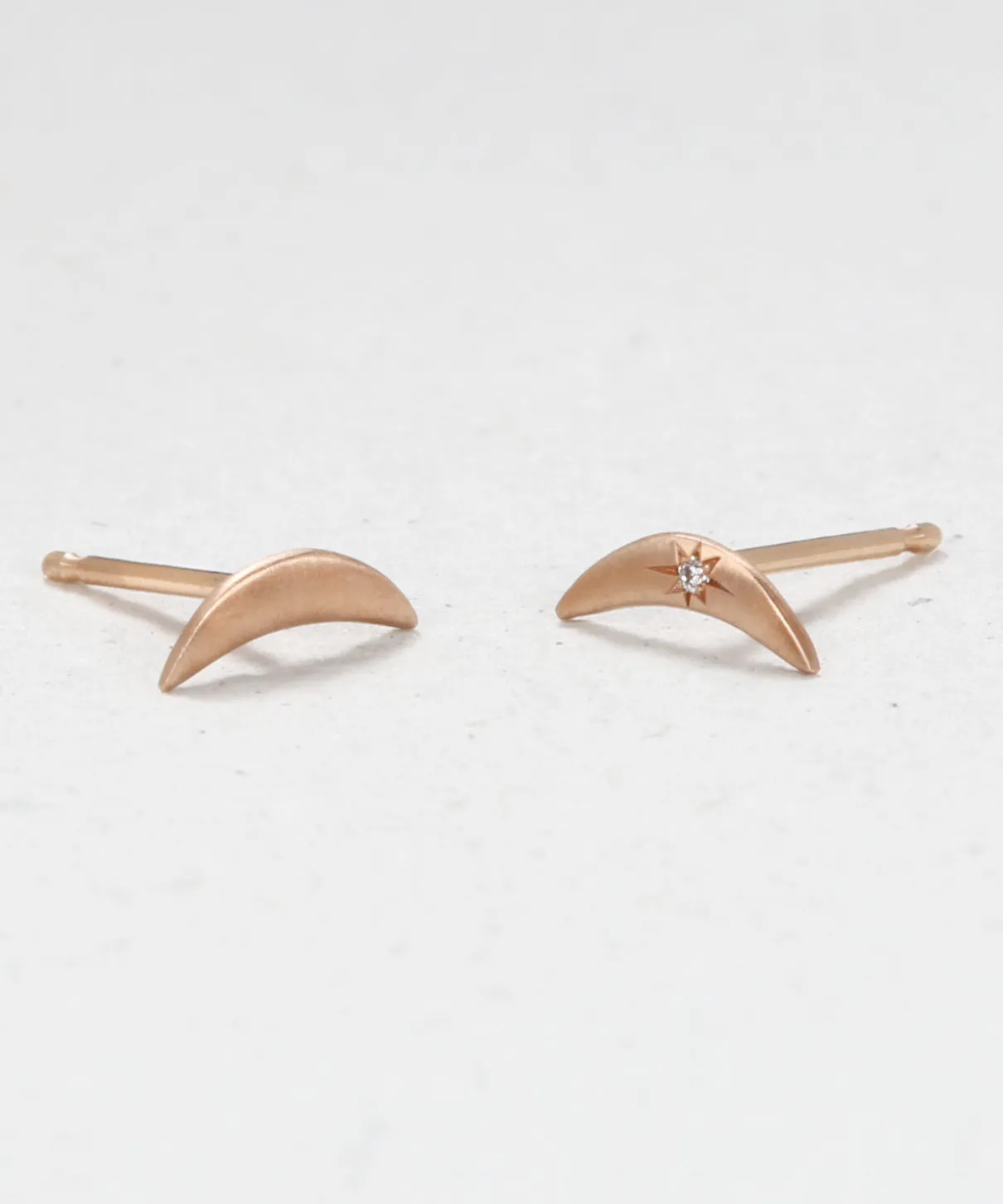 Crescent Moon Studs