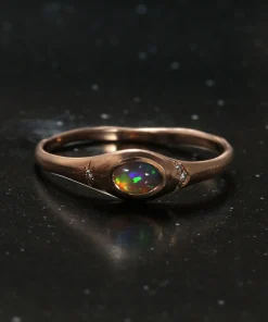 Dew Drop Galactic Crystal Opal Ring