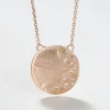 Diamond Moon Disc Necklace