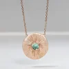 Etched Sea Disc Necklace
