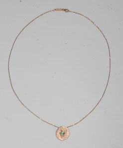 Etched Sea Disc Necklace