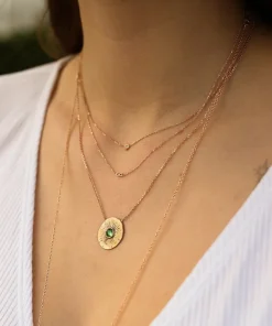 Etched Sea Disc Necklace