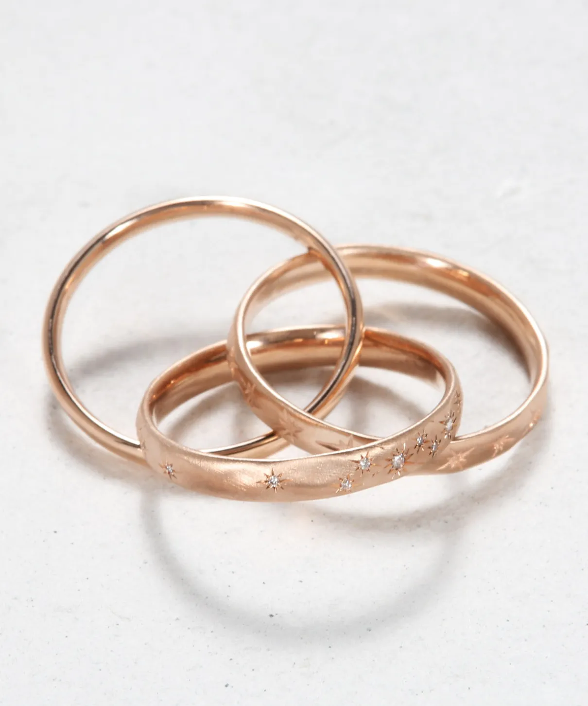 Floating Celestial Diamond Bands