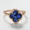 Infinite Love Blue Sapphire Cushion Ring