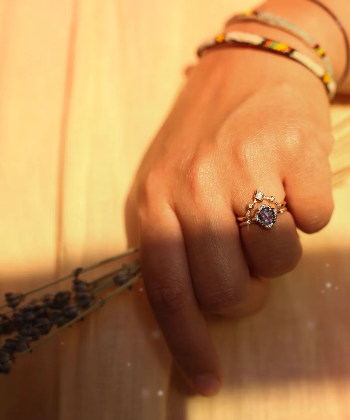Infinite Love Blue Sapphire and Ethereal Stack