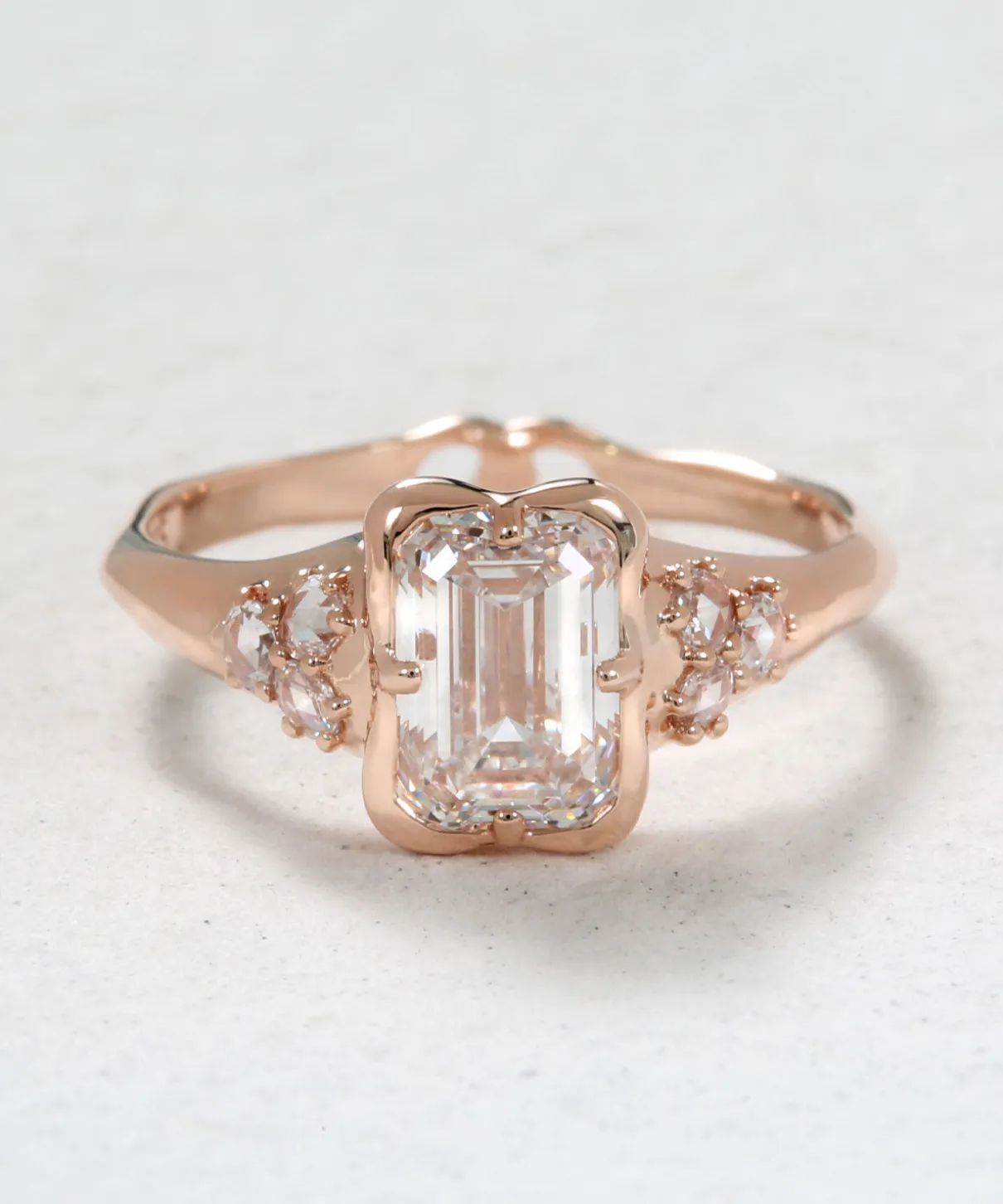 Infinite Love Emerald Diamond Engagement Ring