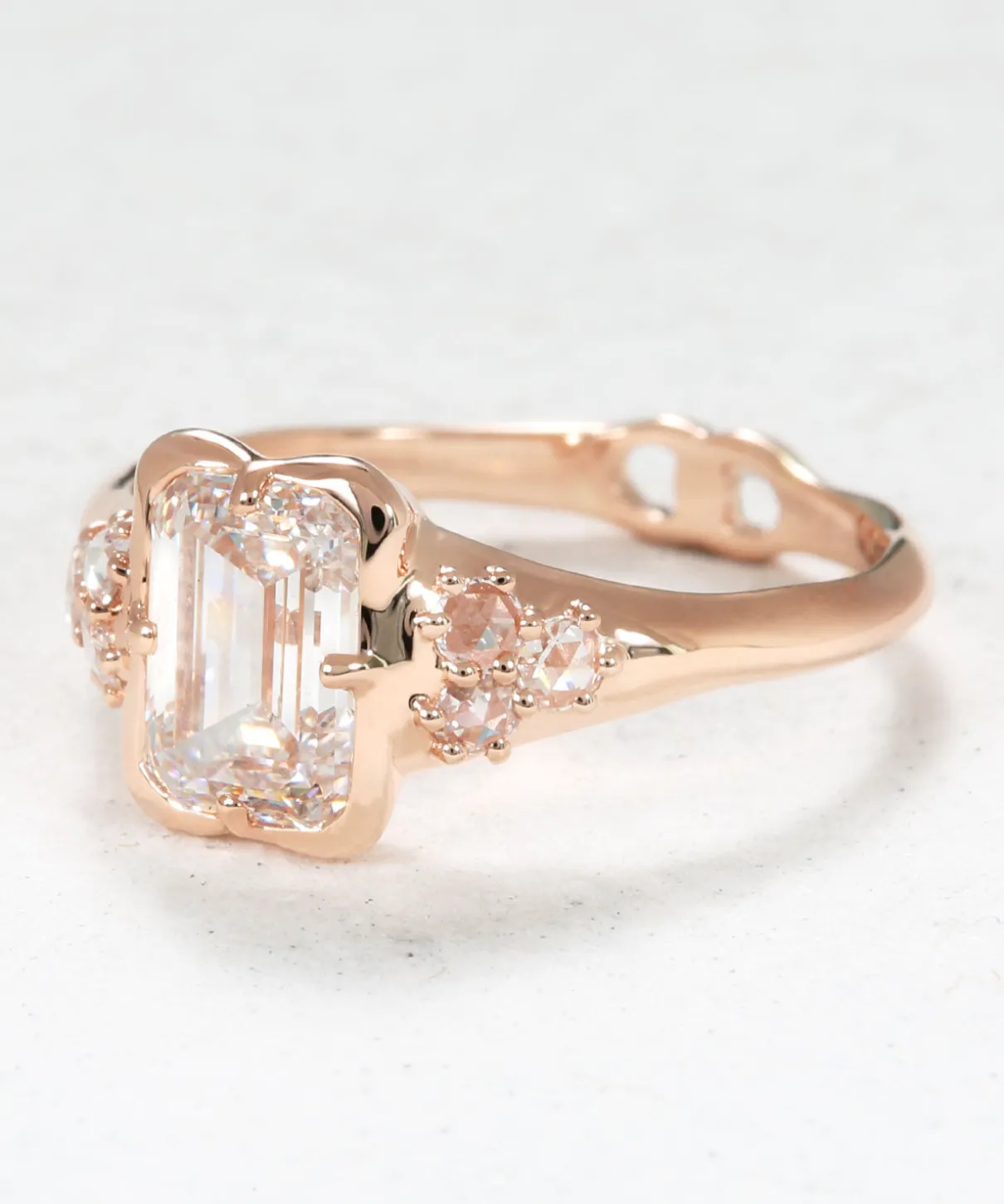 Infinite Love Emerald Diamond Engagement Ring