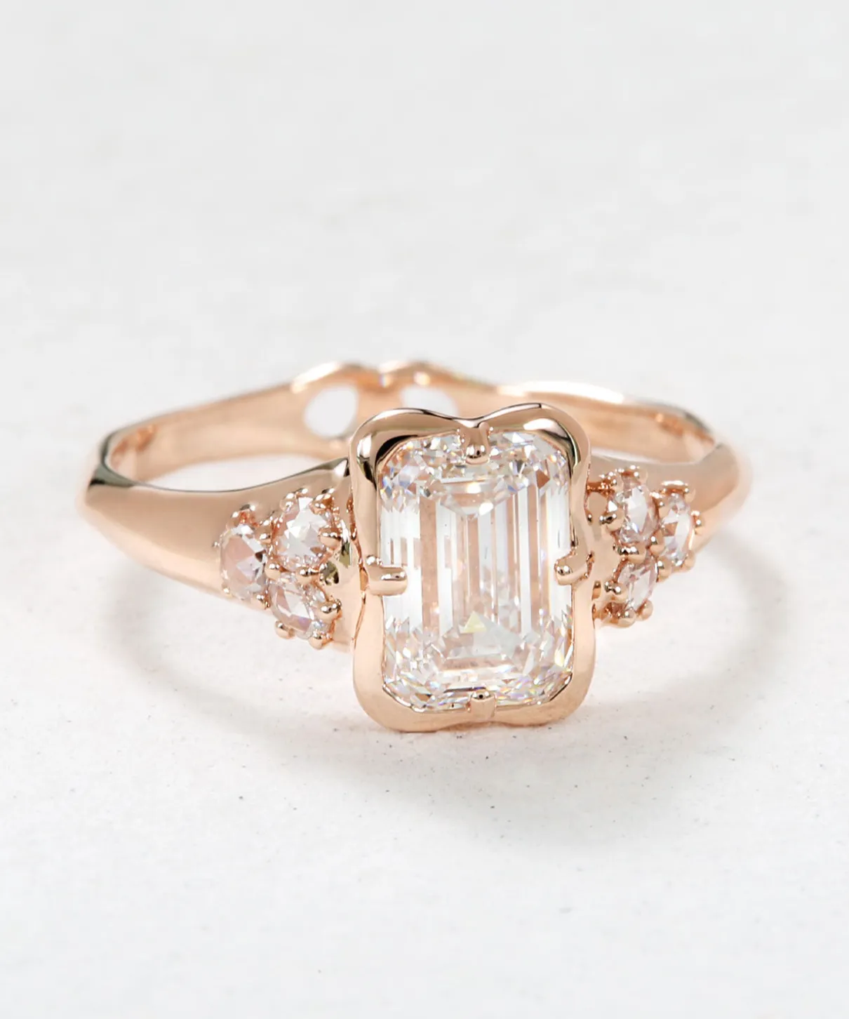 Infinite Love Emerald Diamond Engagement Ring