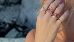 Infinite Love Peachy Pink Sapphire Ring