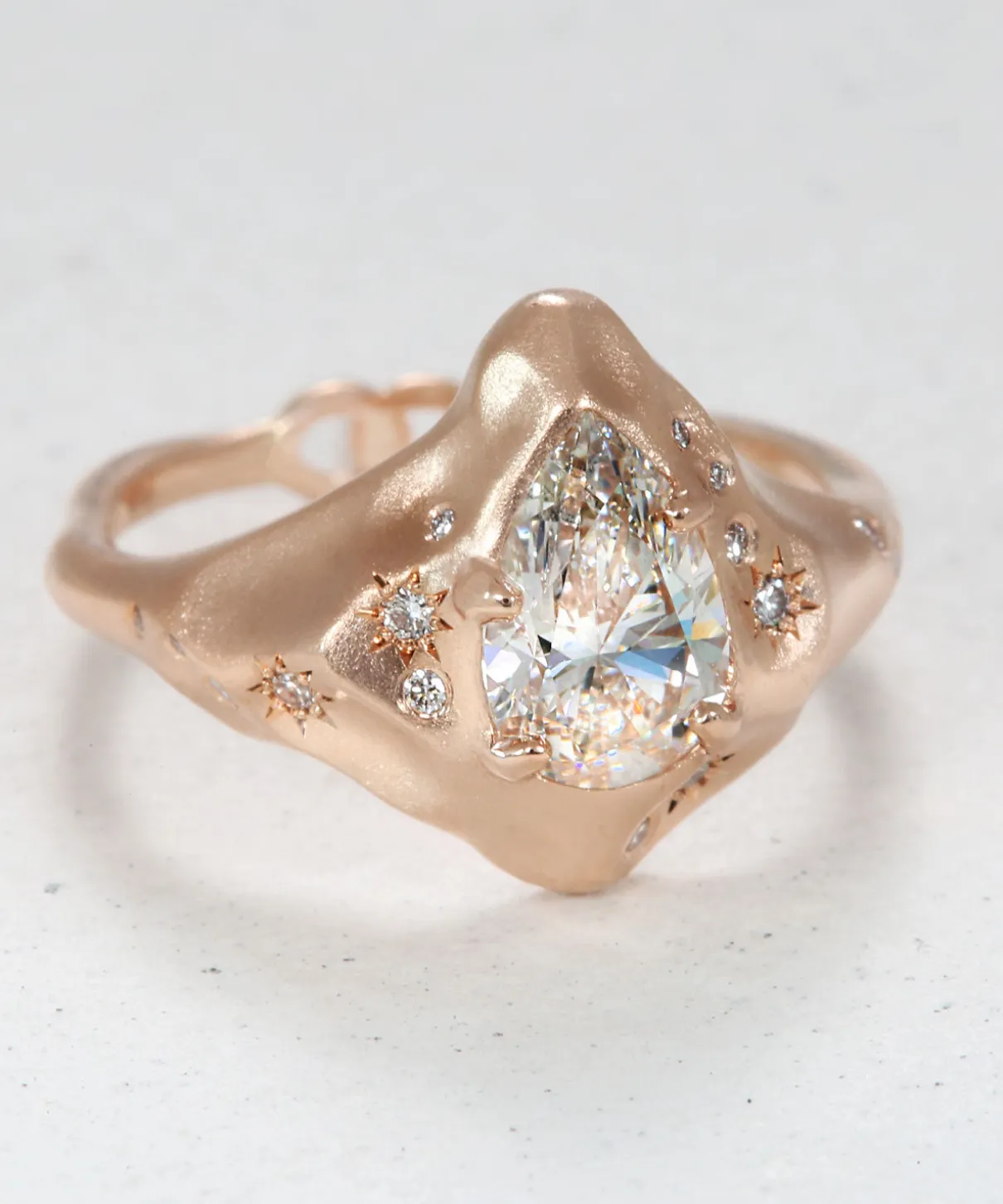 Infinite Love Pear Shape Diamond Engagement Ring