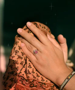 Infinite Love Pink Sapphire and Diamond Eye Stack