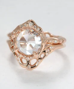 Infinite Love Rose Cut Diamond and Light Language Stack