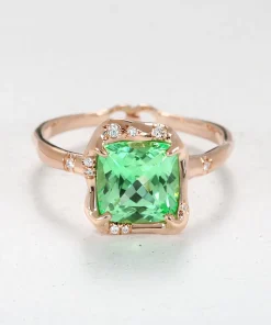 Infinite Love Teal Sapphire Engagement Ring