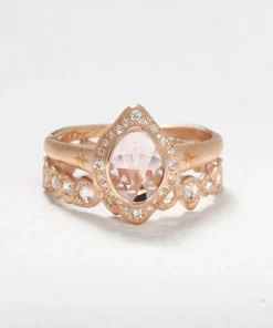 Isadora the Amor and Rose Cut Diamond Eternity Stack