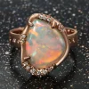 Marvolo Blinding Floral Sunset Flash Opal Ring