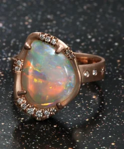 Marvolo Blinding Floral Sunset Flash Opal Ring