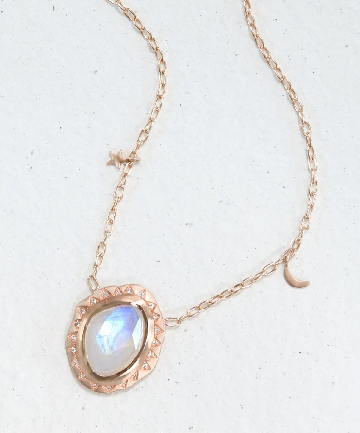 Moon-Glow Charm Necklace