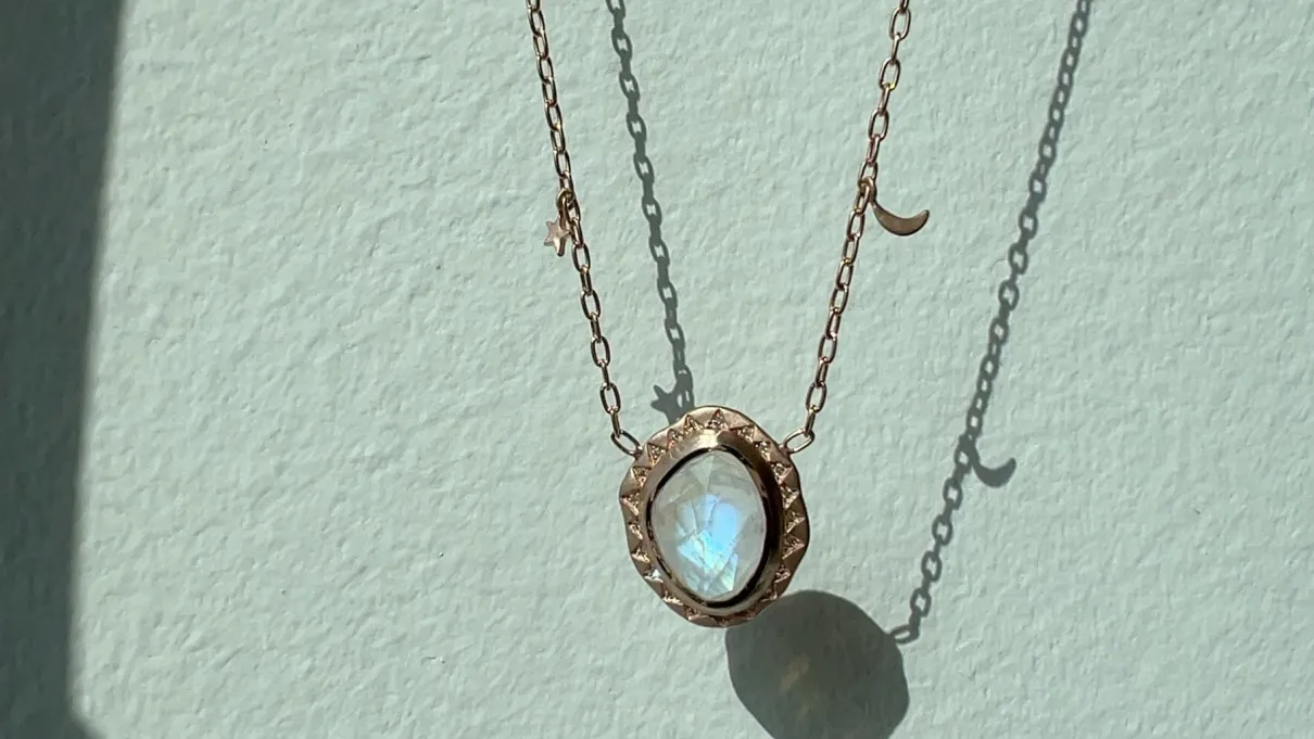 Moon-Glow Charm Necklace