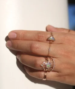 Nana Moon Transparent Crystal Opal Ring