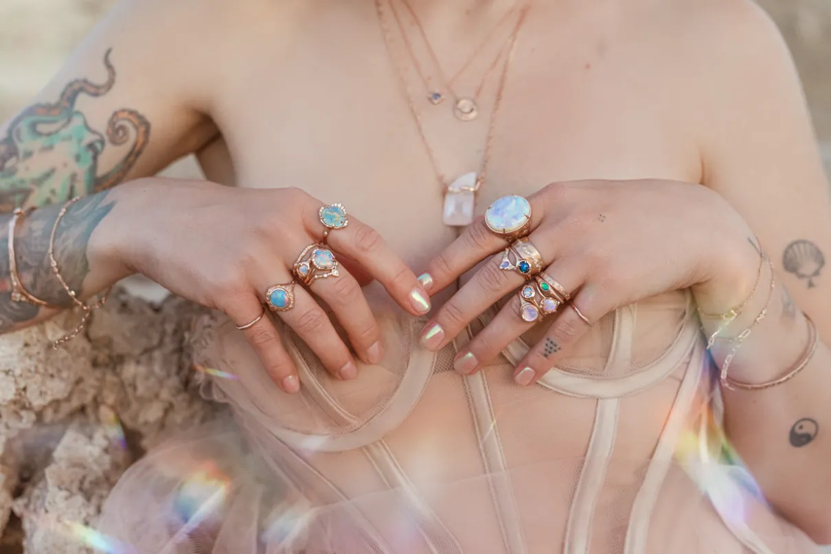 Opalescent Healing Crystal Necklace