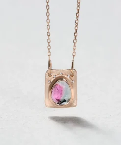 Pear Shape Plate Necklace
