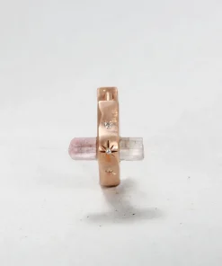 Pink Crystal Hoop Earring
