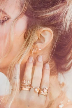 Rose Cut Diamond Earrings