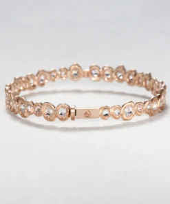 Rose Cut Sapphire Bangle