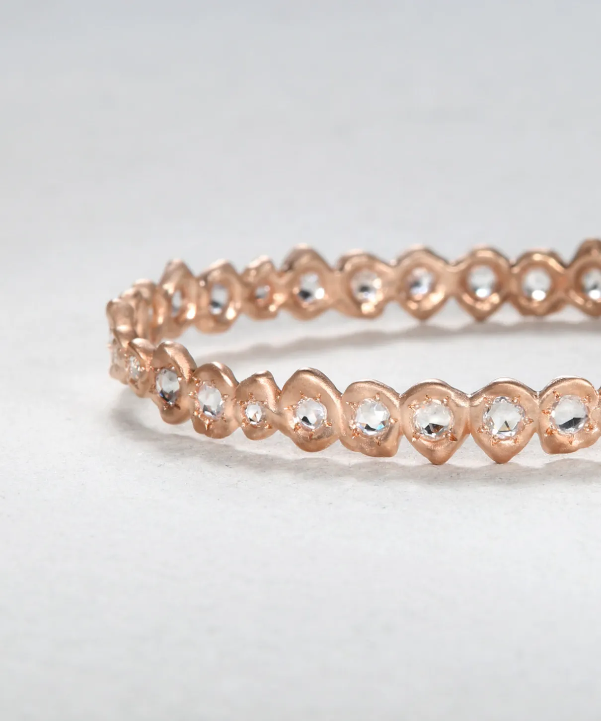 Rose Cut Sapphire Bangle