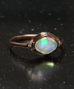 Seeing Eye Fluorescent Flash Opal Ring
