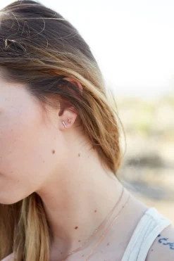 Short Pave Bar Earrings