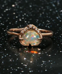 Sky Shower Multicolor Crystal Opal Ring