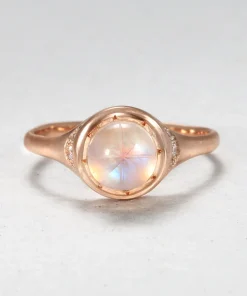 Star Dusted Moonstone Ring