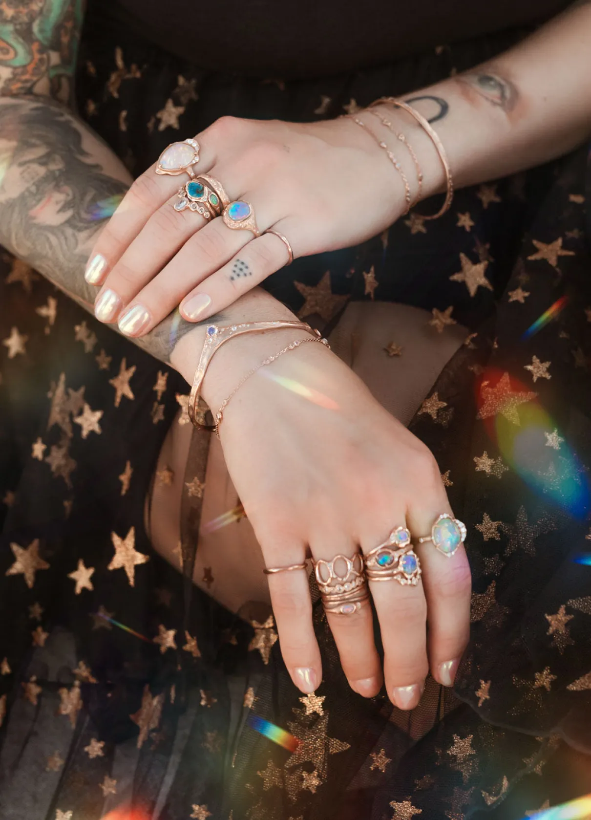 Stardust Ethiopian Opal Ring