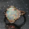 Stardust Floral Gem Flash Opal Ring