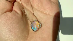Stardust Purple Haze Flash Opal Necklace