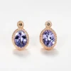 Tanzanite Milgrain Studs