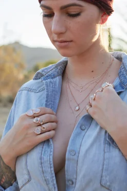 Teeny Diamond Chained Earrings
