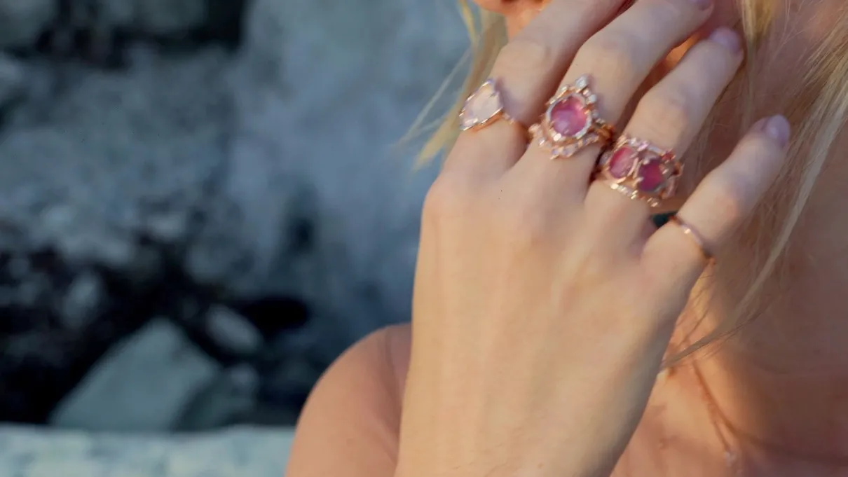 Trailing Diamond Stacking Band